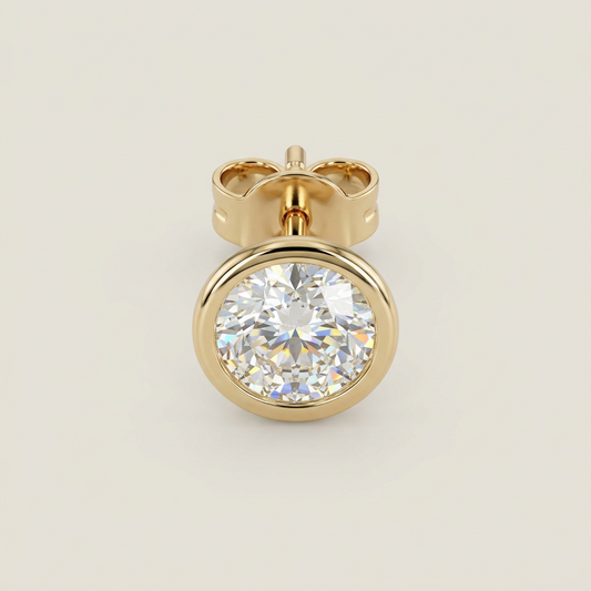 4.00 CTW BEZEL ROUND STUDS