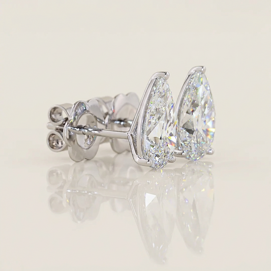 3.00 CTW PEAR STUDS