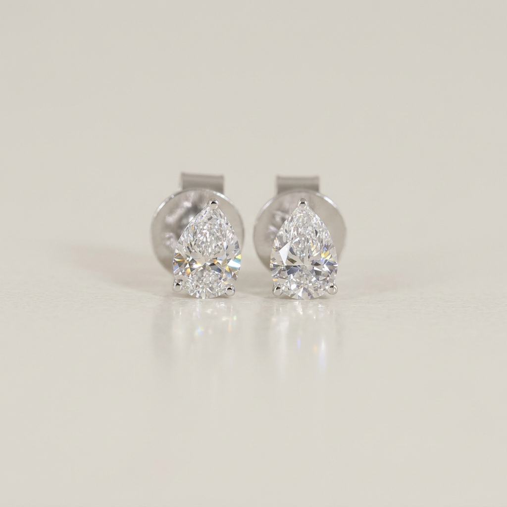 0.50 CTW PEAR STUDS