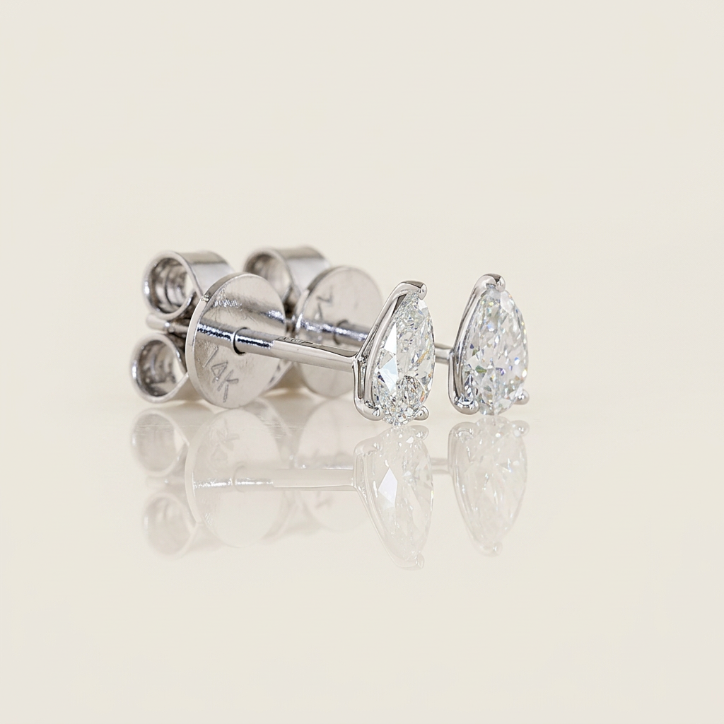 0.50 CTW PEAR STUDS