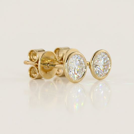 1.00 CTW BEZEL ROUND STUDS