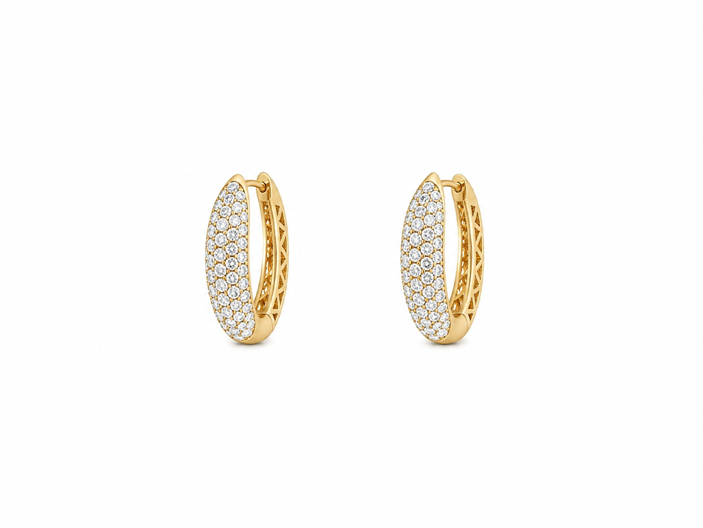 Sofia 18K YG Diamond Pave Hoops