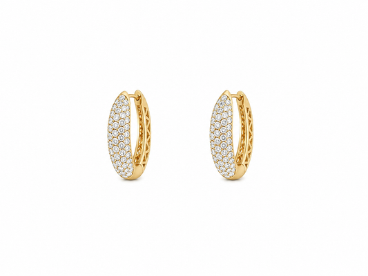 Sofia 18K YG Diamond Pave Hoops