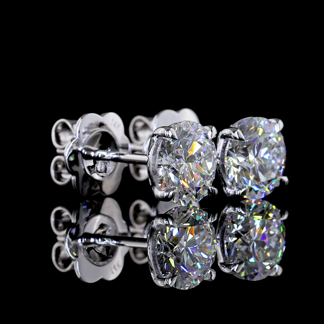 2.00 CTW Round Brilliant Studs