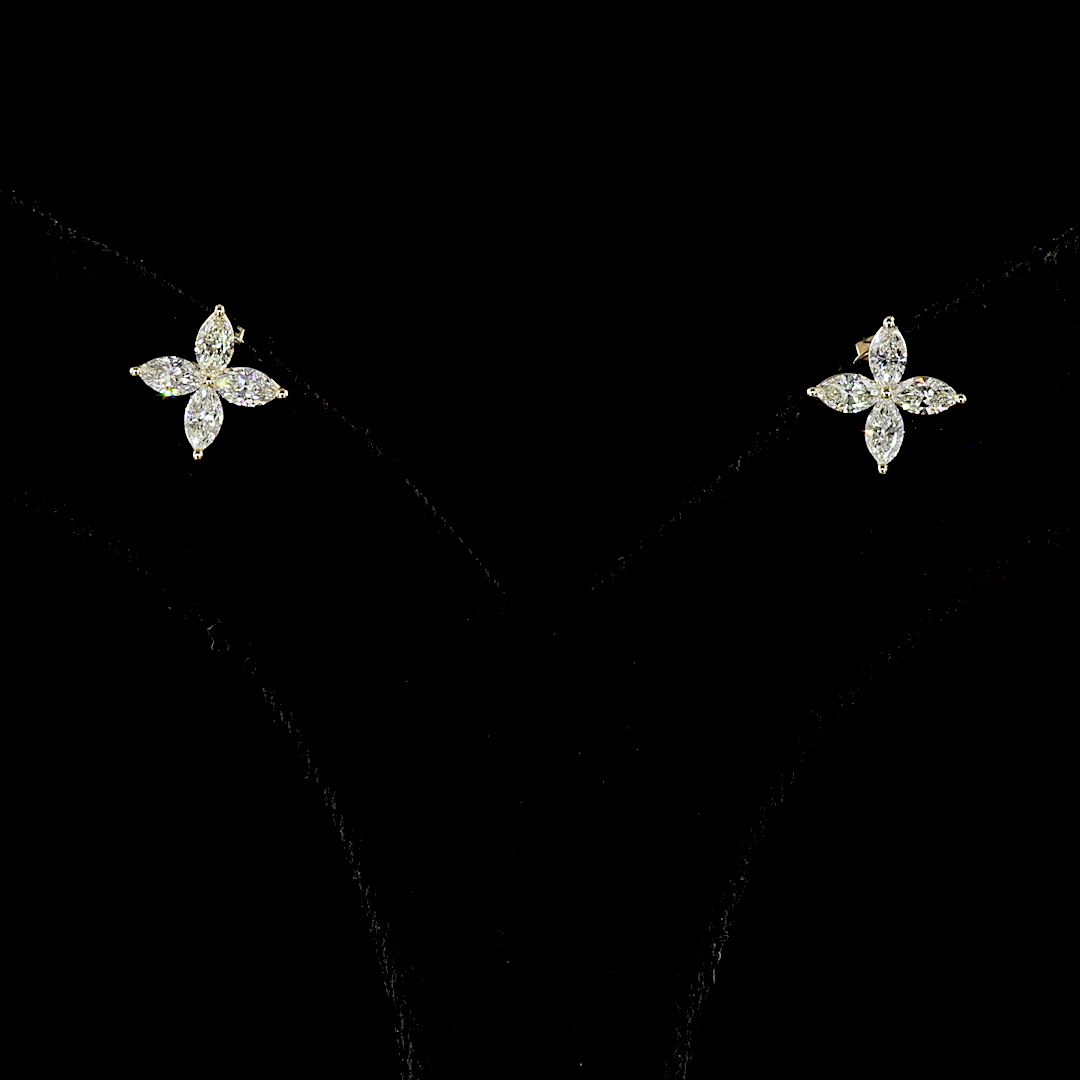 Flora Studs In Yellow Gold