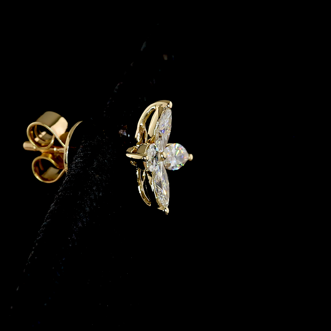 Flora Studs In Yellow Gold