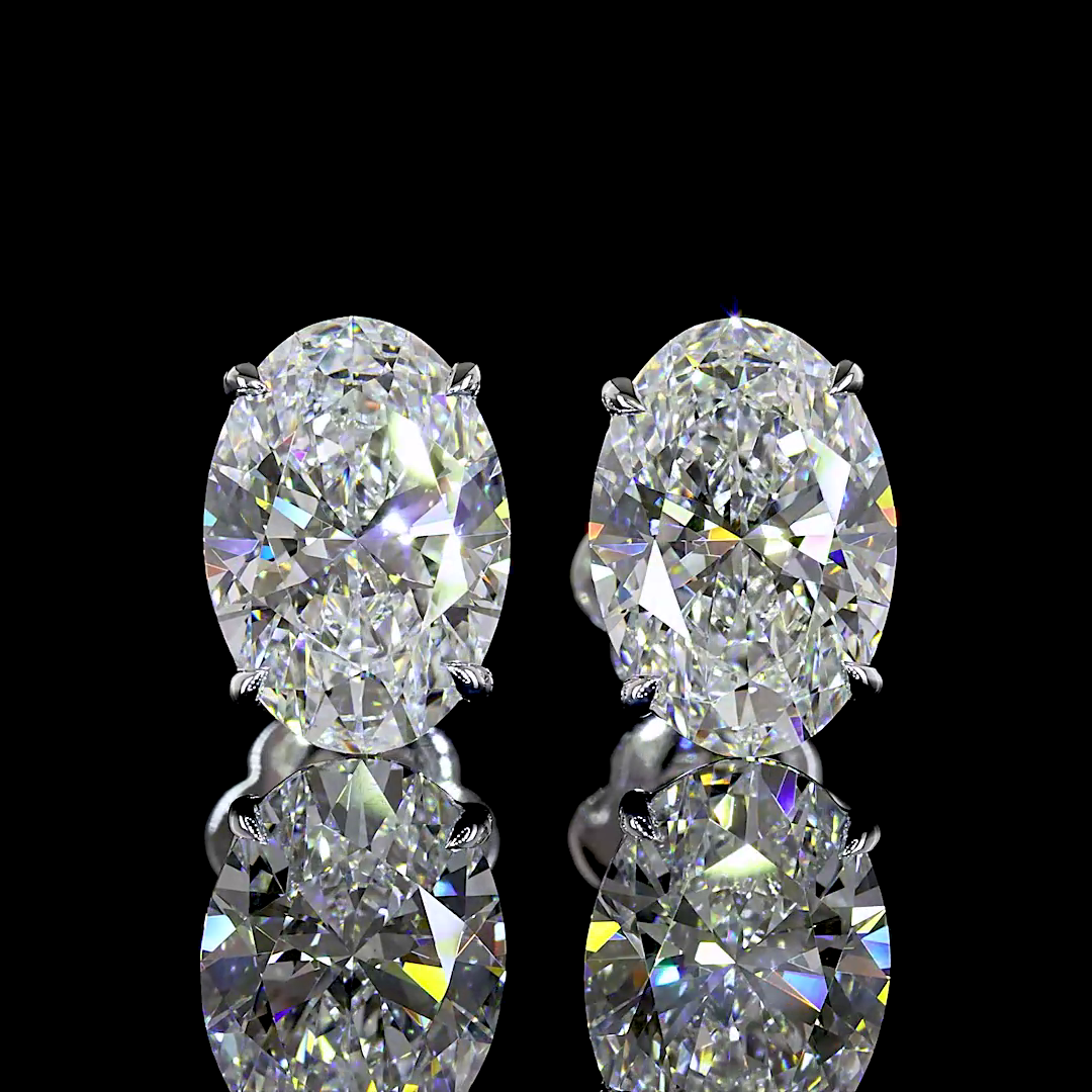 4.00 CTW Oval Studs