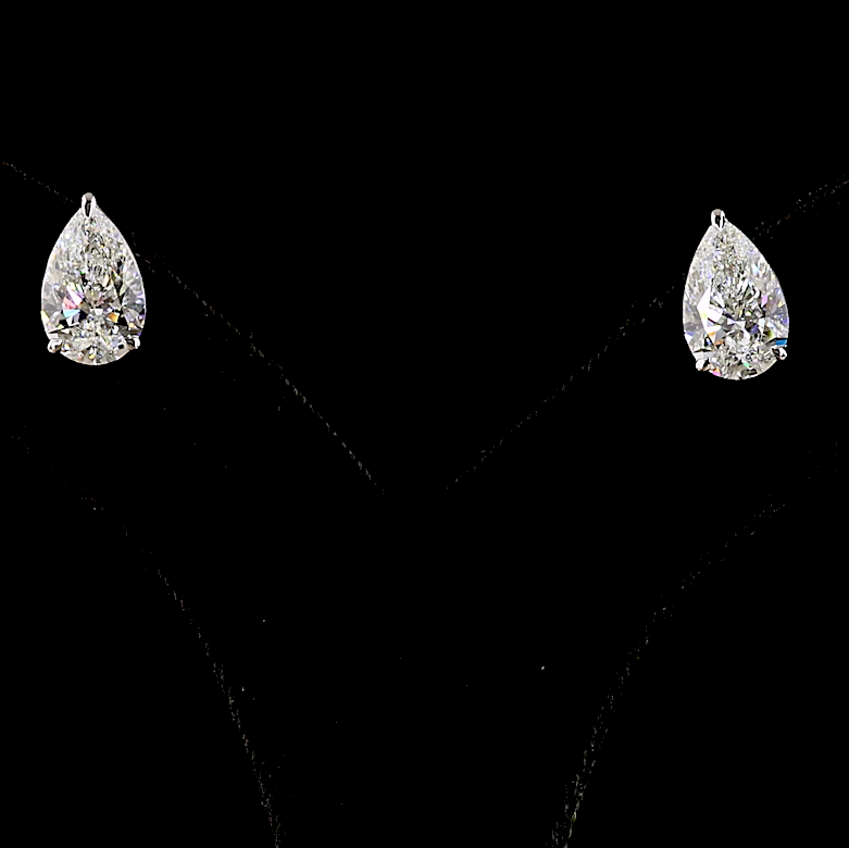 4.00 CTW Pear Cut Studs