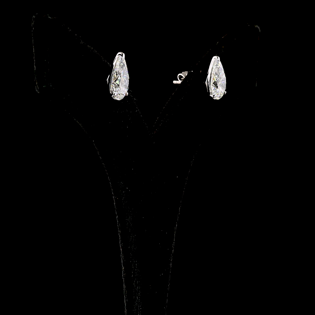 4.00 CTW Pear Cut Studs