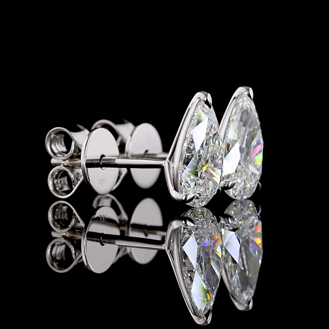 2.00 CTW Pear Cut Studs