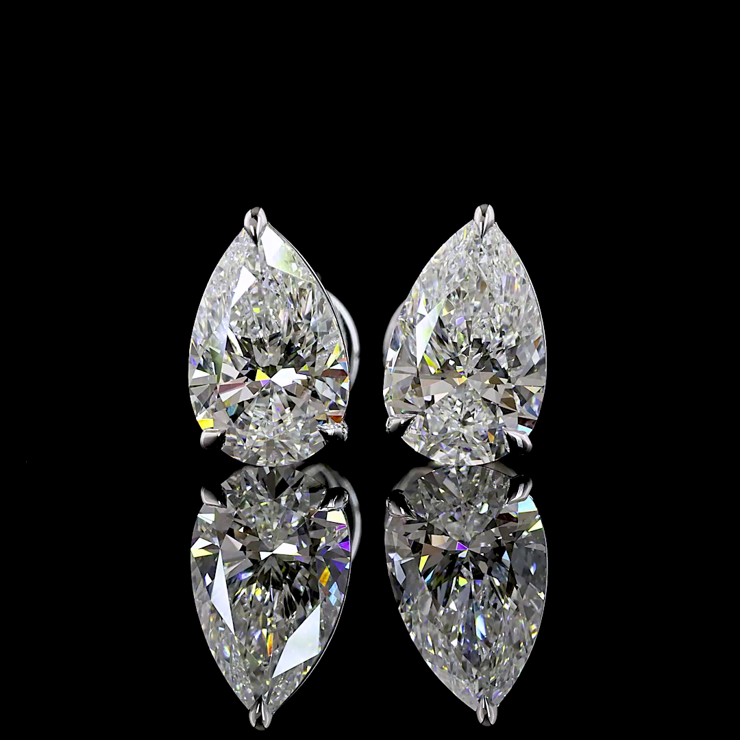 2.00 CTW Pear Cut Studs