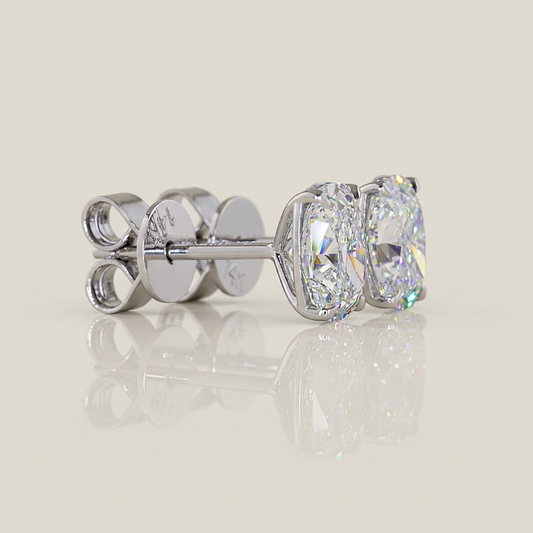 2.00 CTW CUSHION CUT STUDS
