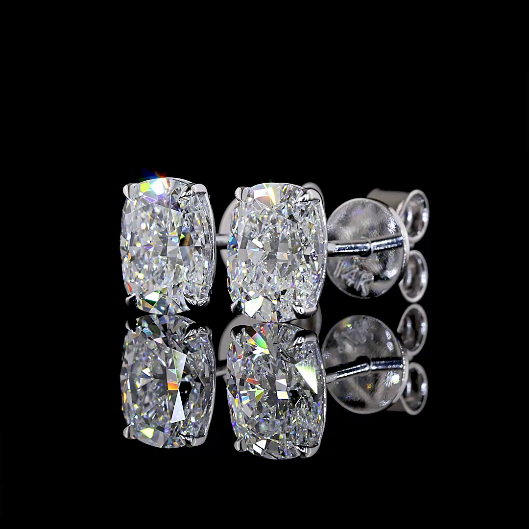 2.00 CTW Cushion Cut Studs