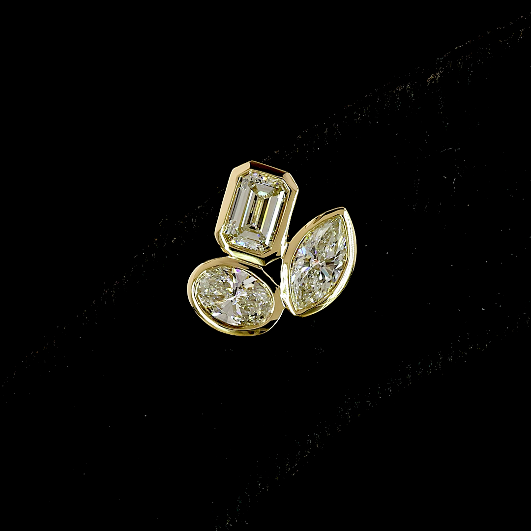 The Charlotte Diamond Cluster Stud Earrings