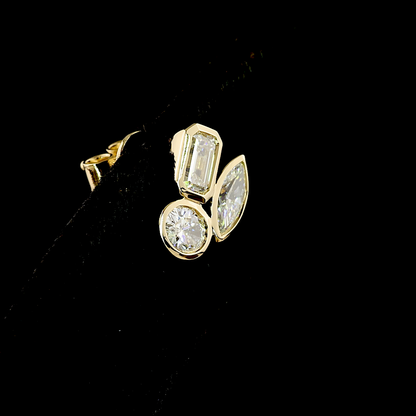 The Charlotte Diamond Cluster Stud Earrings