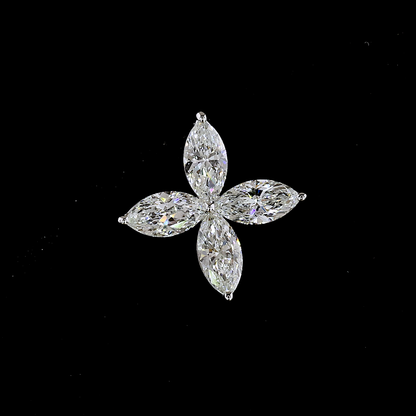 Flora Studs in White Gold