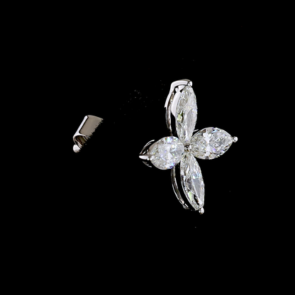 Flora Studs in White Gold