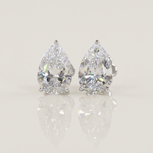 3.00 CTW PEAR STUDS