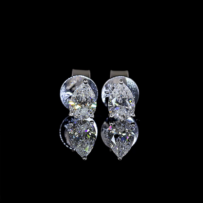 0.50 CTW Pear Cut Studs