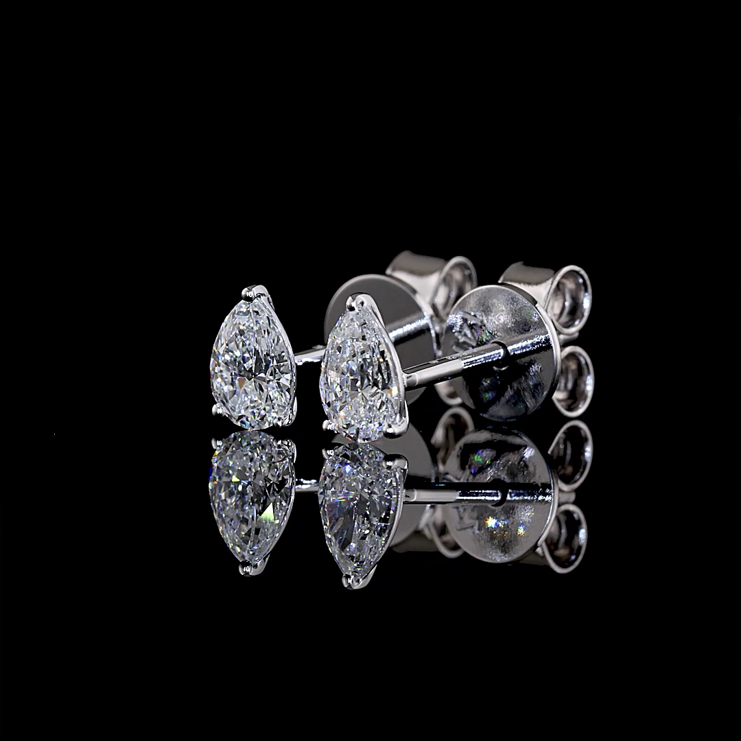 0.50 CTW Pear Cut Studs