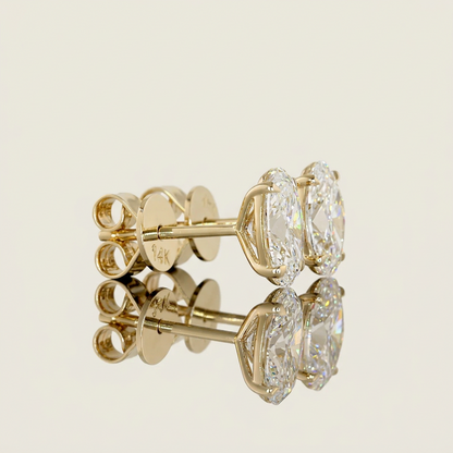 Holiday Vault 02 - 2.00 CTW OVAL STUDS Yellow Gold