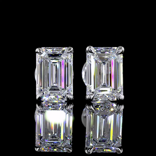 2.00 CTW Emerald Cut Studs