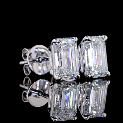 2.00 CTW Emerald Cut Studs