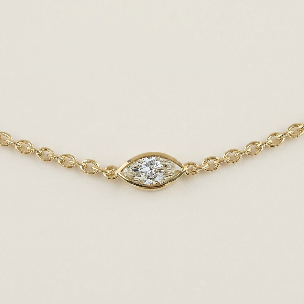 THE STATION NECKLACE IN MARQUISE AND EMERALDS
