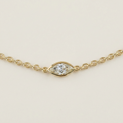 THE STATION NECKLACE IN MARQUISE AND EMERALDS