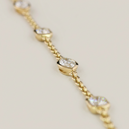 THE STATION NECKLACE IN MARQUISE AND EMERALDS