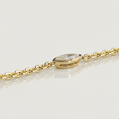 THE STATION NECKLACE IN MARQUISE AND EMERALDS