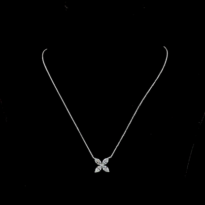 Flora Necklace in White Gold