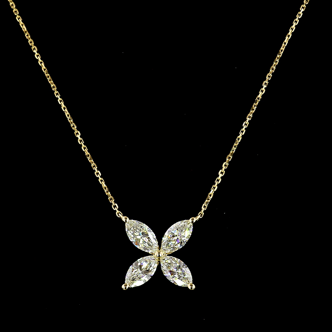 Flora Necklace in Yellow Gold