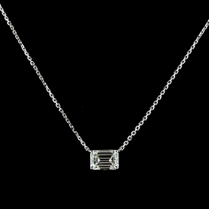 1 CT Emerald Solitaire Pendant