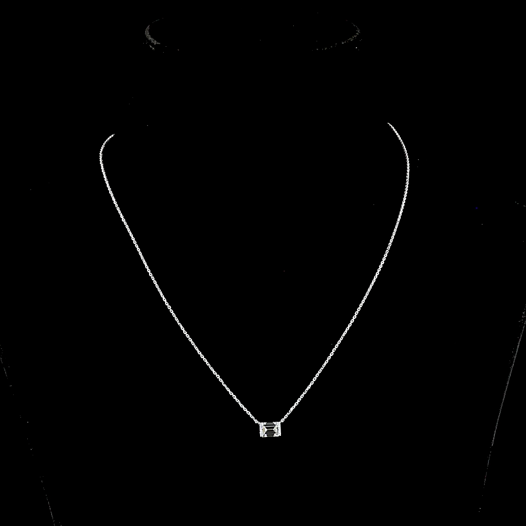 1 CT Emerald Solitaire Pendant