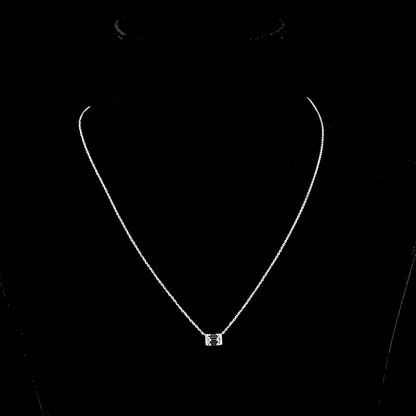 1 CT Emerald Solitaire Pendant