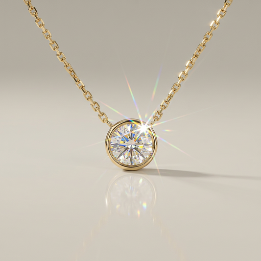 0.50 CTW BEZEL ROUND PENDANT